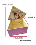 REF: 110200067 P.PINTADO MDF. CAJA EMBONE GDE 17X 17 X 8 CMS (17188)