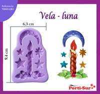 REF: 70000A082 MOLDE SILICONA VELA NAV / MEDIA  LUNA