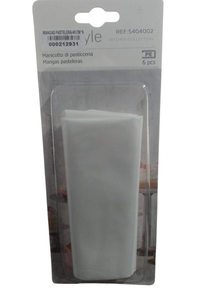 REF: 000212931 REP. MANGAS PASTELERAS DESECHABLES 40 CMS * 6 UNDS