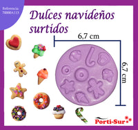REF: 70000A113 MOLDE SILICONA NAVIDEÑO SURTIDO