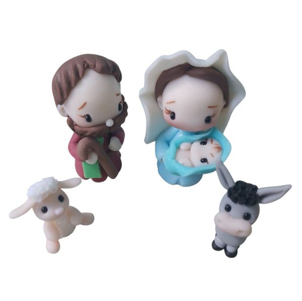 REF: NAV001147 NAV.PESEBRE CON OVEJA Y BURRO *AA*
