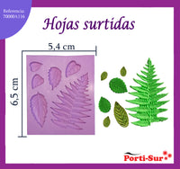 REF: 70000A116 MOLDE SILICONADO HOJAS SURTIDAS