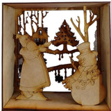REF: 300113127 LASER CUADRO NOEL RAMAS MUÑECO NIEVE  16*17*6 CMS