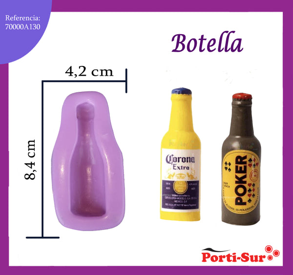 REF: 70000A130 MOLDE SILICONA BOTELLA CERVEZA
