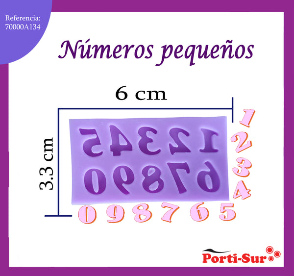 REF: 70000A134 MOLDE SILICONA NUMEROS PEQUEÑOS