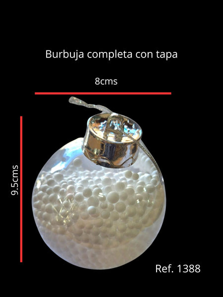 REF: 000001388 PLAST. BURBUJA CRISTAL 8 CMS COMPLETA PQ *10 UND CAJA *500 UND