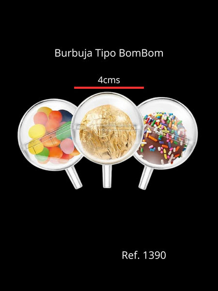 REF: 000001390 PLAST. BURBUJA TIPO BOMBOM + PALITO 4 CMS * UNIDAD