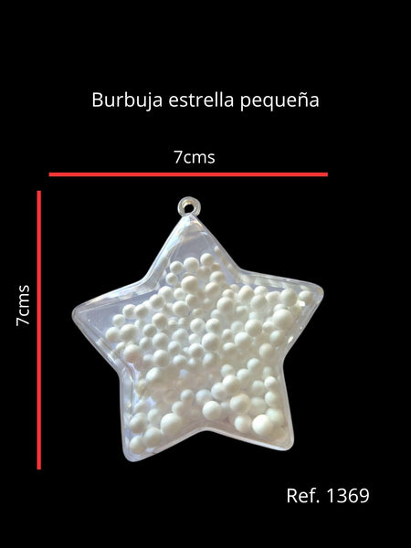 REF: 000001569 PLAST. ESTRELLA CRISTAL 7 CMS PQ*5 UND CAJA *480 UND