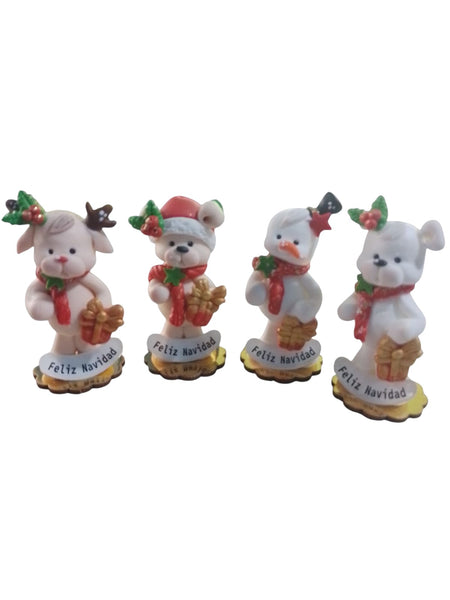 REF: NAV001082 NAV. FIGURA NAVIDEÑA MENSAJE CON BASE 8 ALTO *3.7 CMS ANCHO *HR*