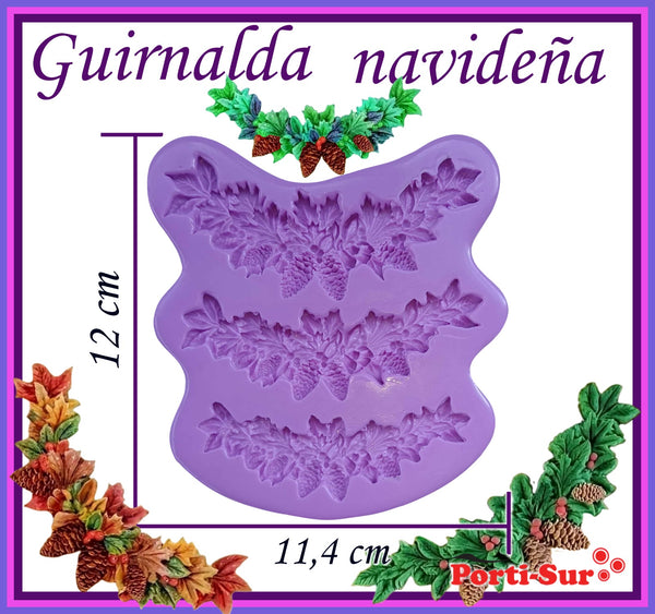 REF: 70000A279 MOLDE SILICONA GUIRNALDA NAVIDEÑA *3