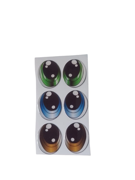 REF: 80000V288 ADH. OJOS RESINADOS # 81 * 3 PARES 2.5 CMS