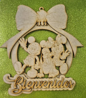 REF: 300201235 LASER ADORNO NAVIDEÑO MICKEY/MINNIE BIENVENIDOS37 ALTO *30 ANCHO