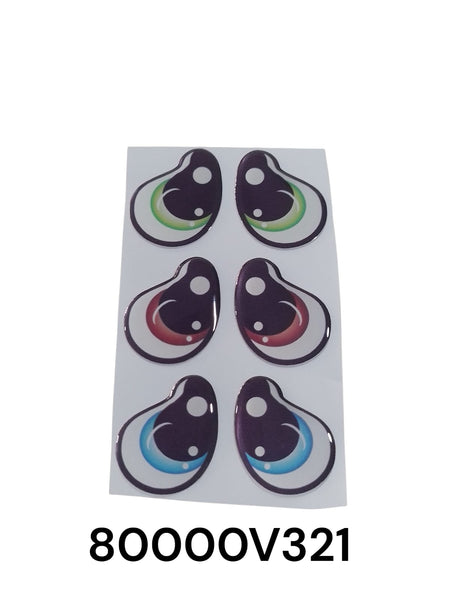 REF: 80000V321 OJOS RESINADOS # 18 * 3 PARES PARES 3 CMS APRX.