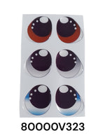 REF: 80000V323 OJOS RESINADOS # 31 * 3 PARES PARES 3 CMS APRX.