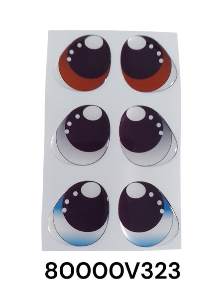 REF: 80000V323 OJOS RESINADOS # 31 * 3 PARES PARES 3 CMS APRX.