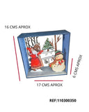 REF: 300113127 LASER CUADRO NOEL RAMAS MUÑECO NIEVE  16*17*6 CMS