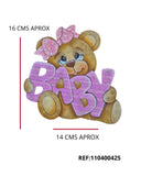 REF: 801000418 LASER APLIQUE OSITA MOÑO BABY 16*14 CMS