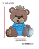 REF: 110400427 P.PINTADO LASER APLIQUE OSO CORONA (801000417) 16 ALTO *12.5 ANCHO
