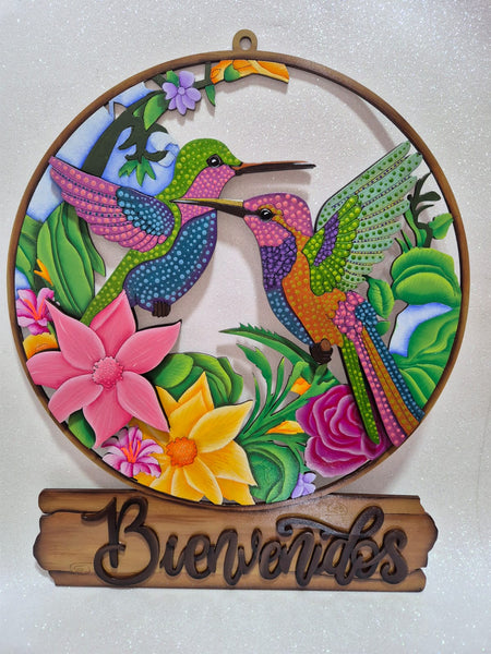 REF: 801000480 LASER ARO COLIBRI BIENVENIDOS 37 ALTO *27 ANCHO
