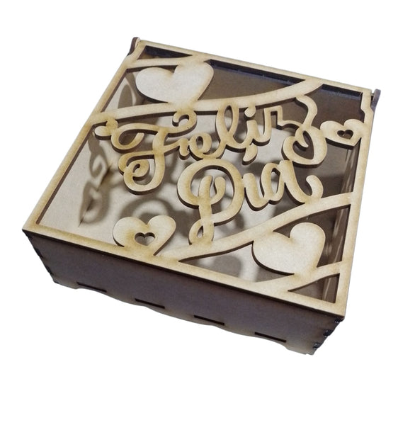 REF: 801000496 LASER CAJA FELIZ DIA CORAZON 15 *15