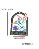 REF: 801000523 LASER PERCHERO 3 GANCHOS COLIBRI FLOR 20 ALTO 14 ANCHO (PROYECTO)