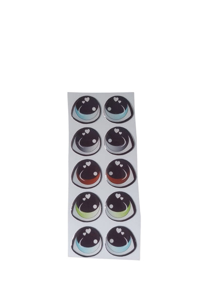 REF: 80000V251 ADH. OJOS RESINADOS # 51 * 5 PARES 1.5 CMS