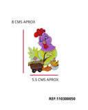 REF: 801000232 LASER APLIQUE GALLINA CARRO POLLITO 8 *5.5