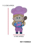 REF: 801000626 LASER APLIQUE NIÑA COCINERA 11.5 ALTO *6 ANCHO