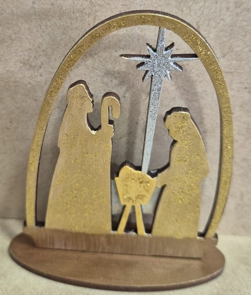 REF: 110300521 P.PINTADO LASER PESEBRE CON BASE (801000279)