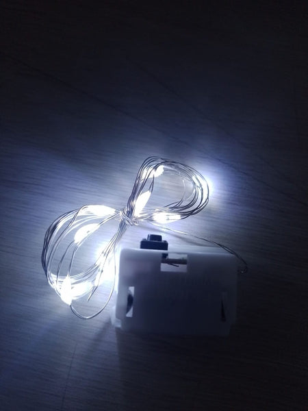 REF: 000008511 ACC. LUZ LED * 1 MTS PILA RELOJ BLANCA 10 BOMBILLOS