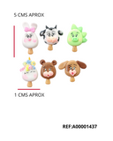 REF: A00001437 APLIQUE PALETAS ANIMADAS STDAS *6 UNDS   *RL*