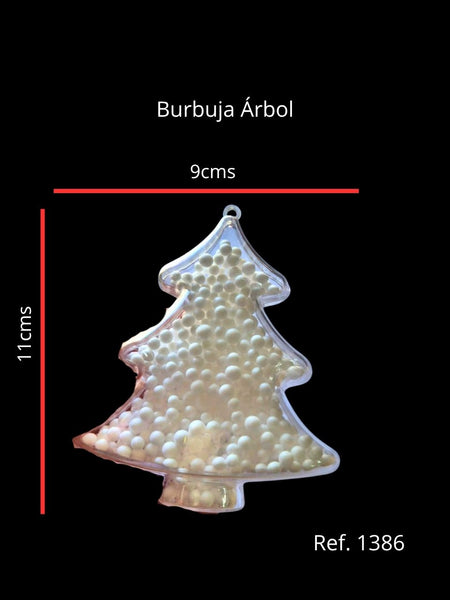 REF: 000001386 PLAST. ARBOL CRISTAL 11 ALTO *9 ANCHO *5 FONDO CMS PQ *5 UND CAJA *320 UND    32