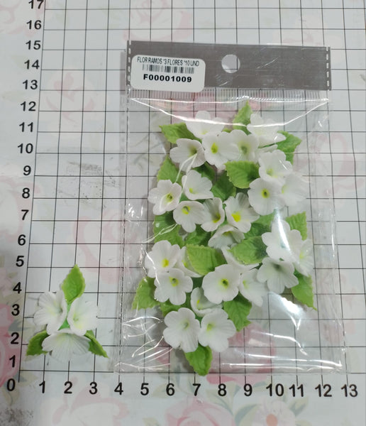 REF: F00001009 FLOR RAMOS *3  FLORES PAQ * 10 UND
