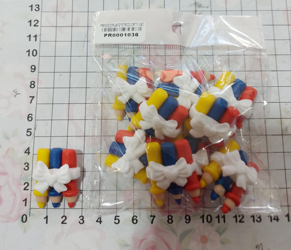 REF: PR0001036 PRENDEDOR LAPIZ *3 TRICOLOR *10 UND *MD*