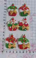 REF: NAV001063 NAV. APLIQUES CUP CAKES NAVIDEÑOS *6 UND