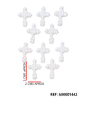 REF: A00001442 APLIQUE CRUZ PEQUEÑA 2 CM *10 UND