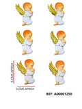 REF: A00001250 APLIQUE ANGEL NIÑO ALAS DOBLES * 06 UNDS