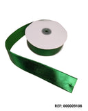 REF: 000009108 CACH. CINTA DE TELA NAVIDEÑA METALIZADA ROLLO * 18 MTS ROJO - VERDE