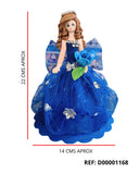 REF: D00001168 DECORACION QUINCEAÑERA  MEDIANA TULL 20 CMS TULL