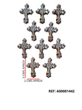 REF: A00001442 APLIQUE CRUZ PEQUEÑA 2 CM *10 UND