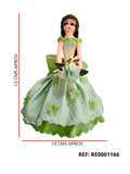 REF: RE0001166 RECORDATORIO QUINCEAÑERA VESTIDO FLORES
