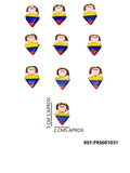REF: PR0001031 PRENDEDOR TRICOLOR NIÑ@ *10 UND