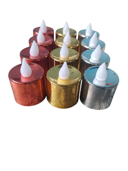 REF: 000009629 CACH. VELA METALIZADA RED LUZ LED 4.5 ALTO 3.5 DIAMETRO BF-004* UNIDAD