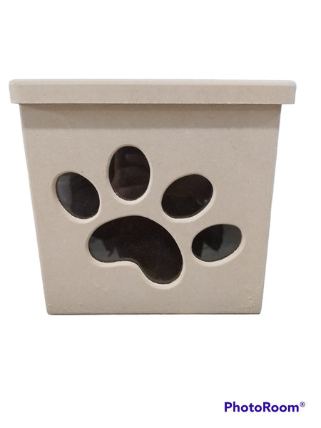 REF: 000017201 MDF. CAJA CON TAPA 20*20*20 AGUJERO VIDRIO  FIGURA STDA 4 MO