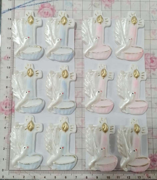 REF: A00001386 APLIQUE CRUZ FUENTE BAUTIZO * 6 UND