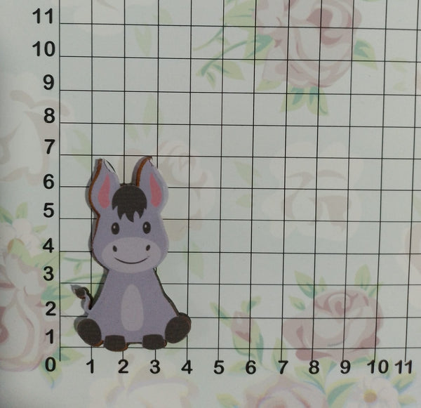 REF: 805000010 LASER APLIQUE ESTAMPADO BURRO 5* 4 CM