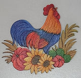 REF: 300201124 LASER APLIQUE GALLINA FLORES/HOJAS 8*8