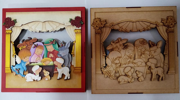 REF: 300113057 LASER CUADRO NACIMIENTO INFANTIL 30*30 CMS