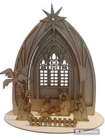 REF: 801000284 LASER PESEBRE NACIMIENTO TEMPLO 38*37