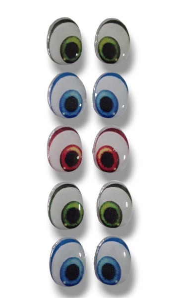 REF: 80000M012 ADH. OJOS  RESINADOS # 3 * 5 PARES  1.5 CM ALTO